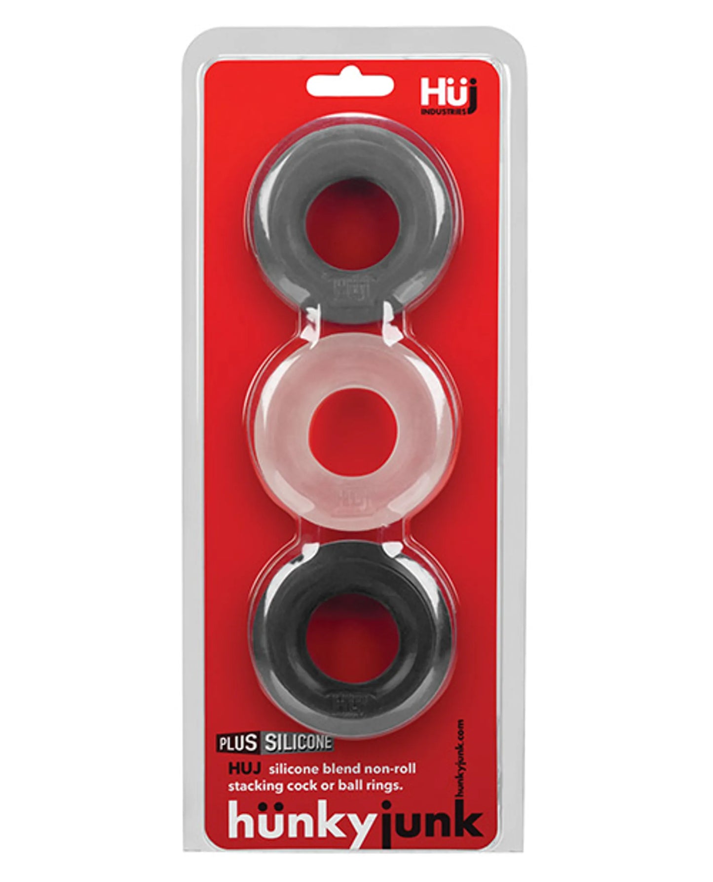 HUNKYJUNK HUJ C-RING 3PK TAR/ MULTI (NET)