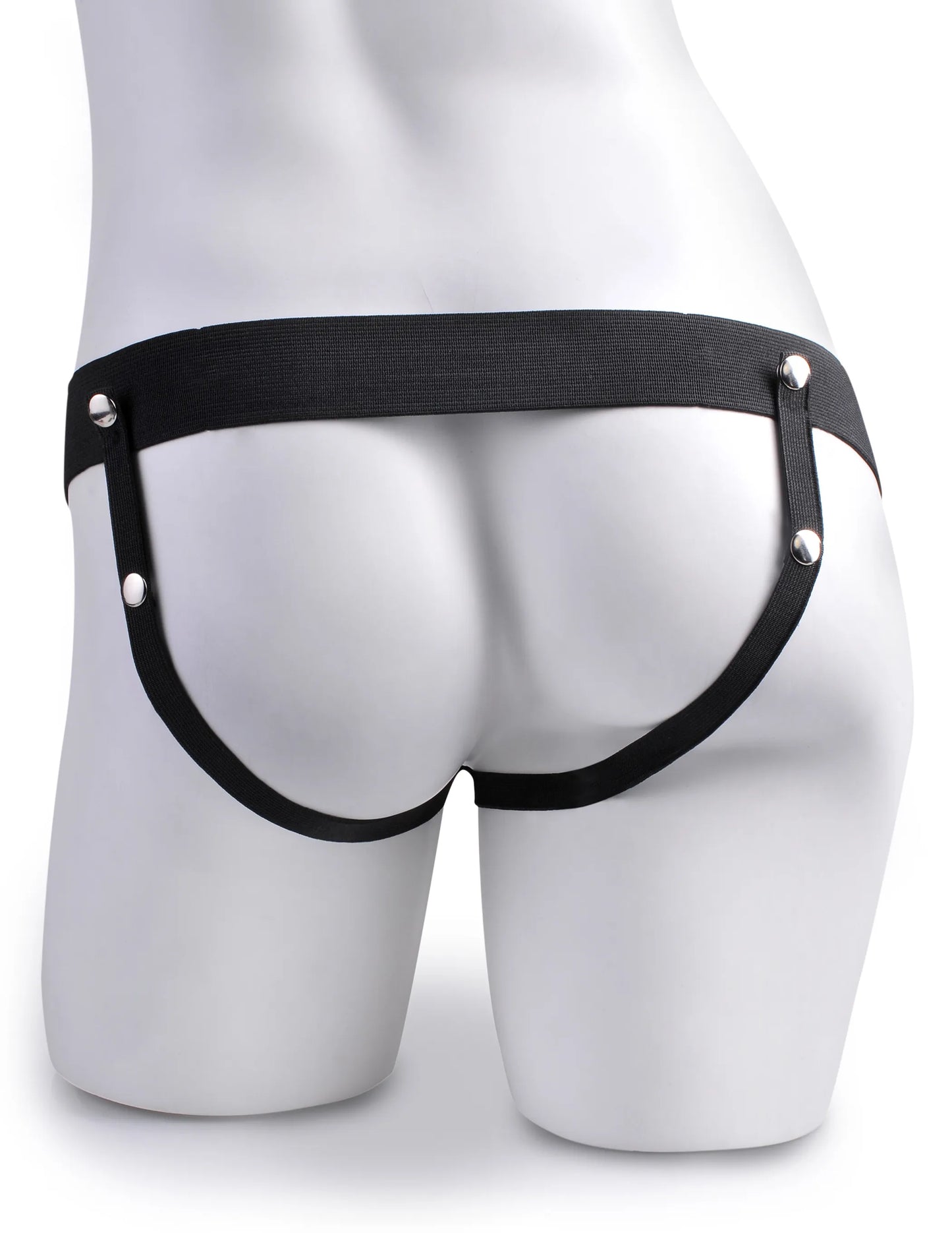 FETISH FANTASY 7.5 IN HOLLOW SQUIRTING STRAP-ON W/ BALLS FLESH