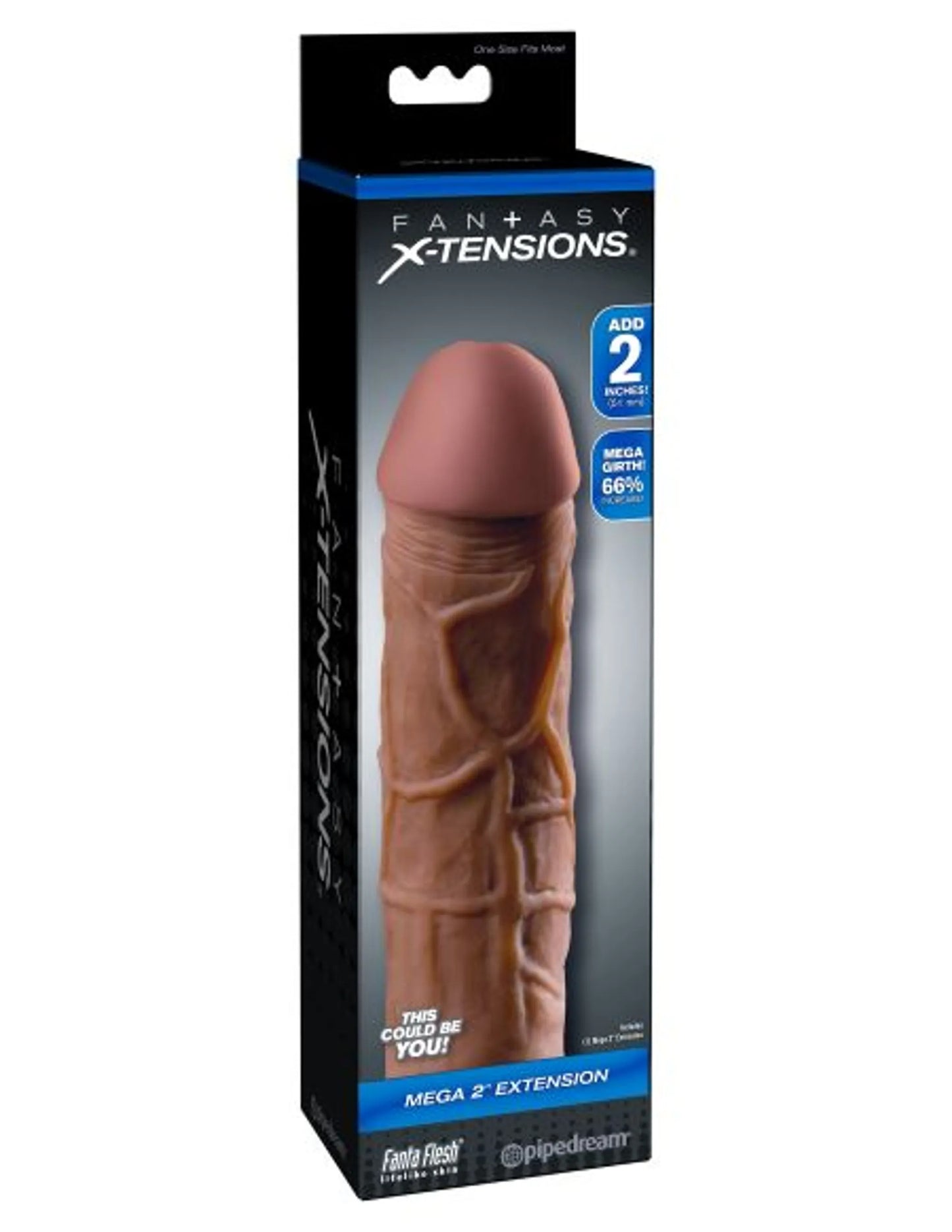 FANTASY X-TENSIONS MEGA EXTENSION 2IN BROWN