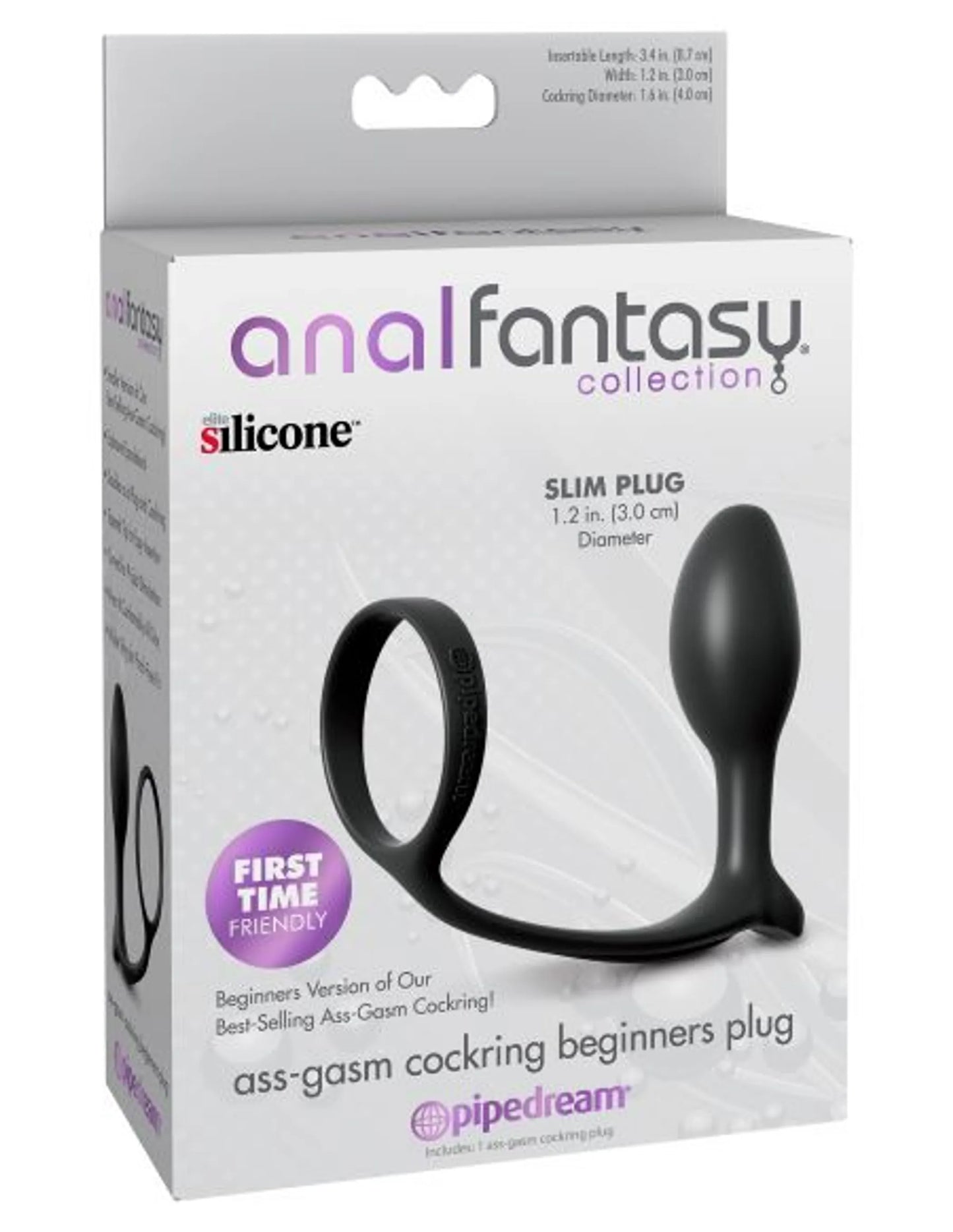 ANAL FANTASY ASS GASM COCK RING BEGINNERS PLUG