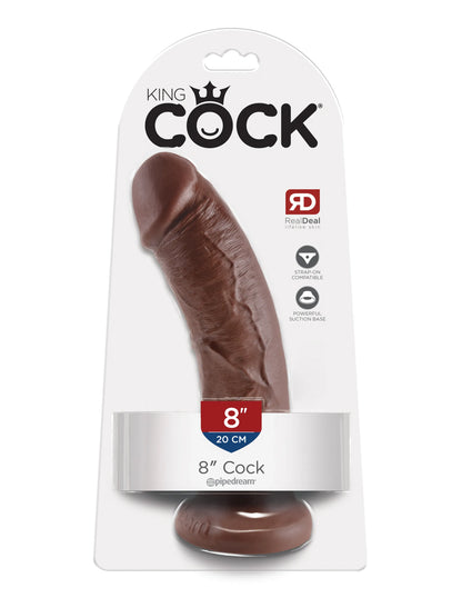 KING COCK 8 IN COCK BROWN