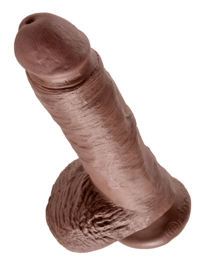 KING COCK 8 IN COCK W/BALLS BROWN