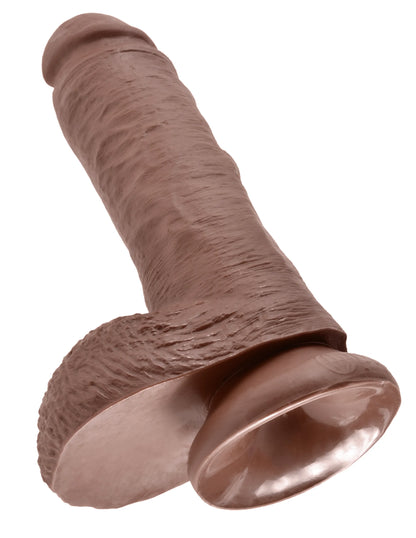 KING COCK 8 IN COCK W/BALLS BROWN