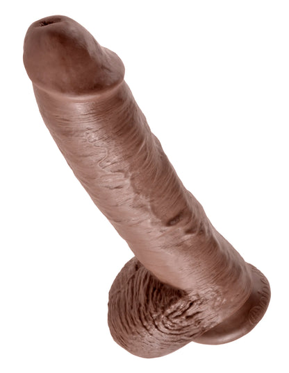 KING COCK 10 IN COCK W/BALLS BROWN