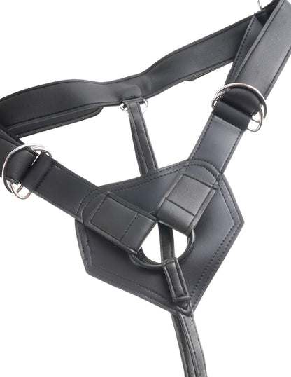 KING COCK STRAP ON HARNESS W/ 8 IN COCK BROWN