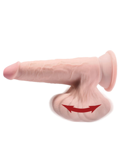 KING COCK PLUS 9 IN TRIPLE DENSITY COCK W/ SWINGING BALLS LIGHT