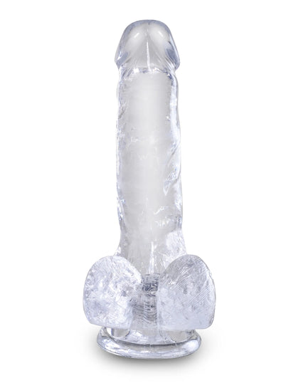 KING COCK CLEAR 6 IN COCK W/ BALLS