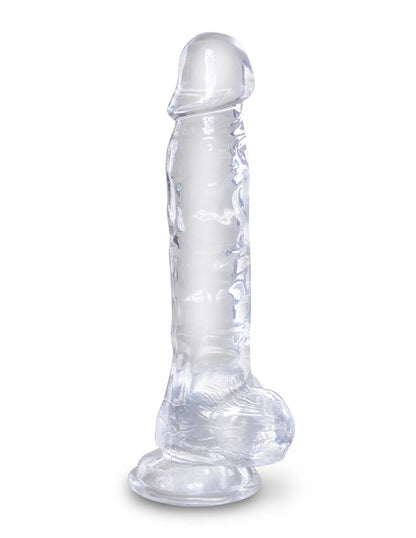 KING COCK CLEAR 8 IN COCK W/ BALLS