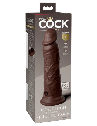 KING COCK ELITE 8 IN DUAL DENSITY BROWN