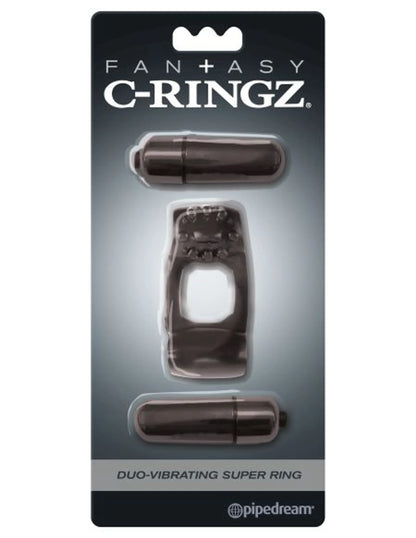 FANTASY C RINGZ DUO VIBRATING SUPER RING BLACK