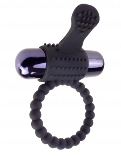 FANTASY C RINGZ VIBRATING SILICONE SUPER RING BLACK