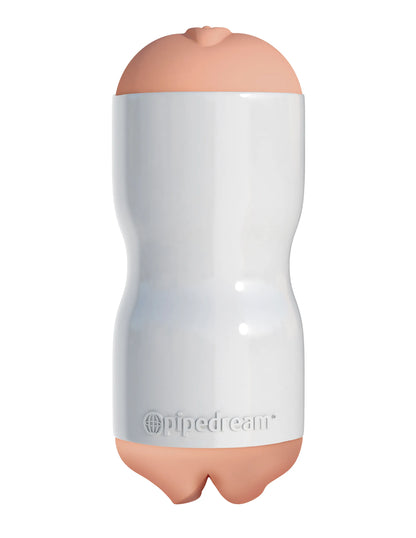 PDX EXTREME TIGHT GRIP PXSSY& MOUTH MASTURBATOR WHITE/ LIGHT