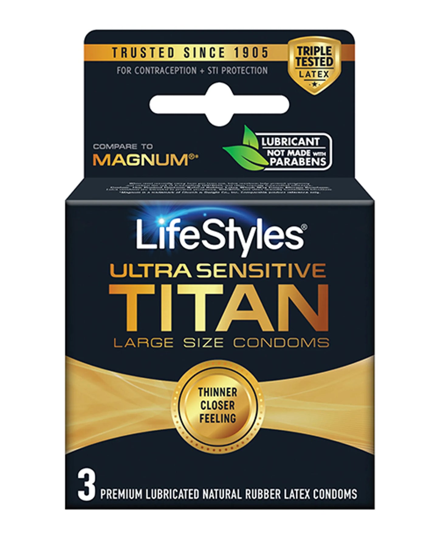 LIFESTYLES ULTRA SENSITIVE TITAN 3PK