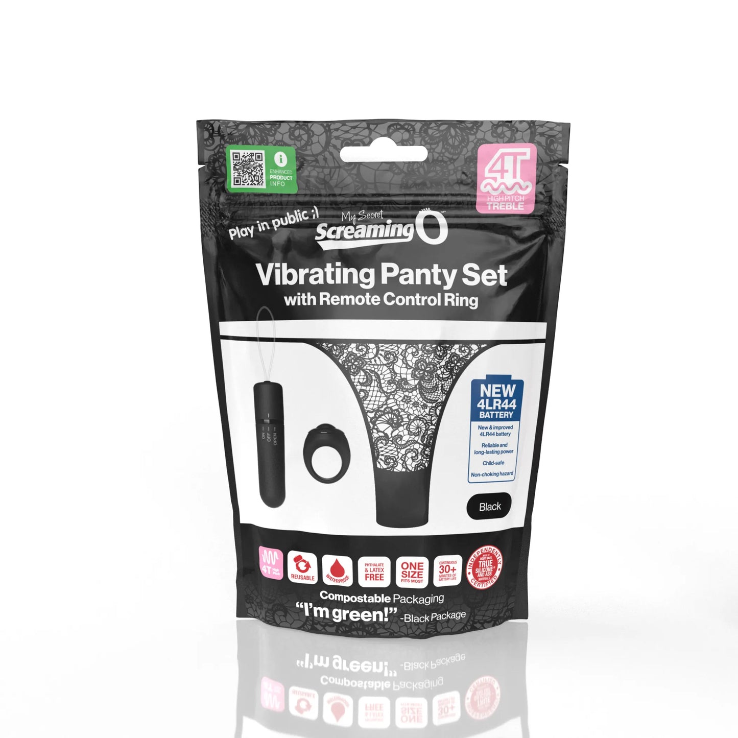 SCREAMING O MY SECRET 4T PANTY VIBE BLACK