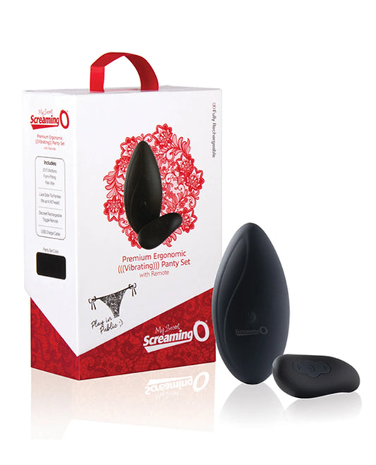 PREMIUM ERGONOMIC VIBRATING PANTY SET W/ REMOTE