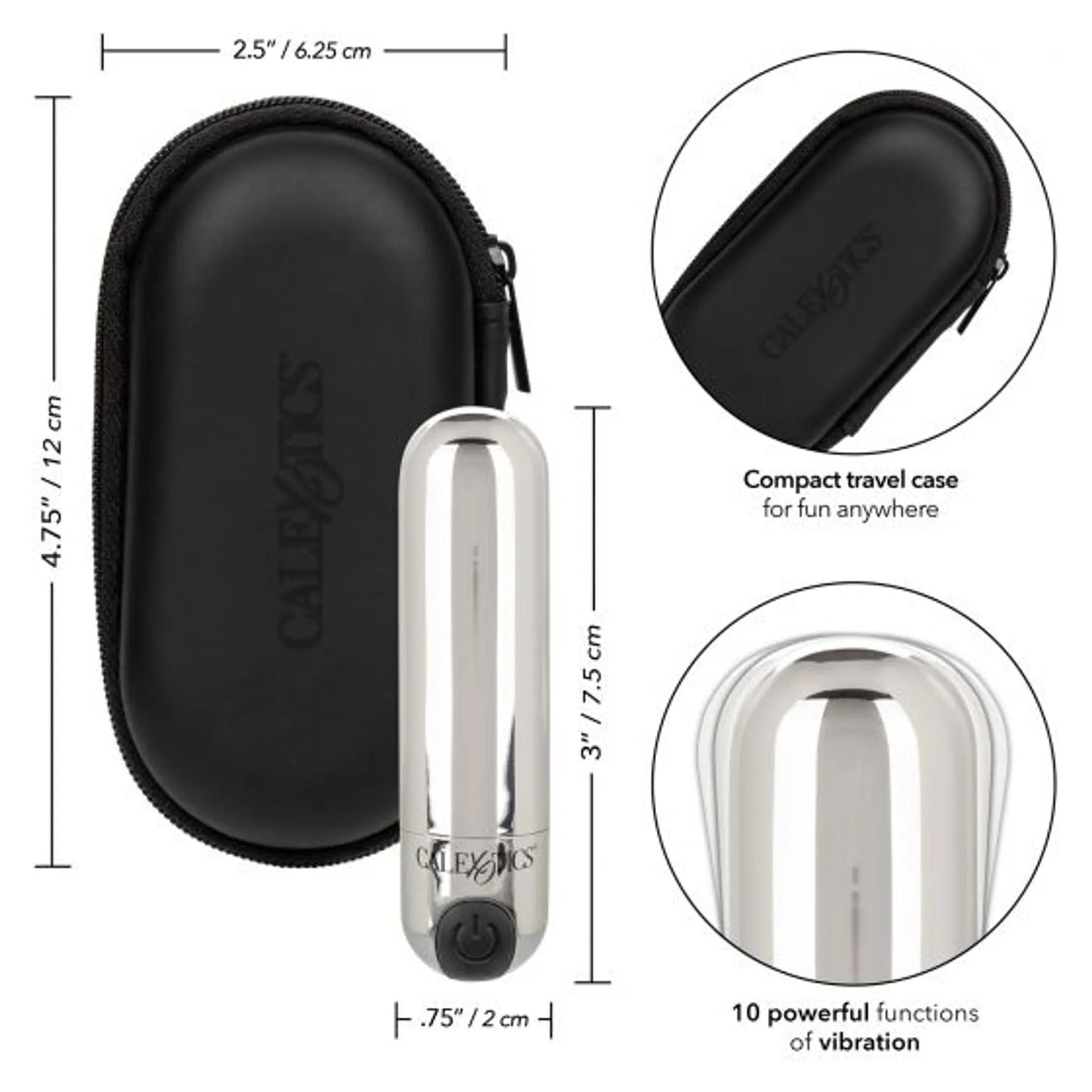 RECHARGEABLE HIDEAWAY BULLET SILVER