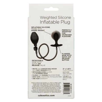WEIGHTED SILICONE INFLATABLE BUTT PLUG
