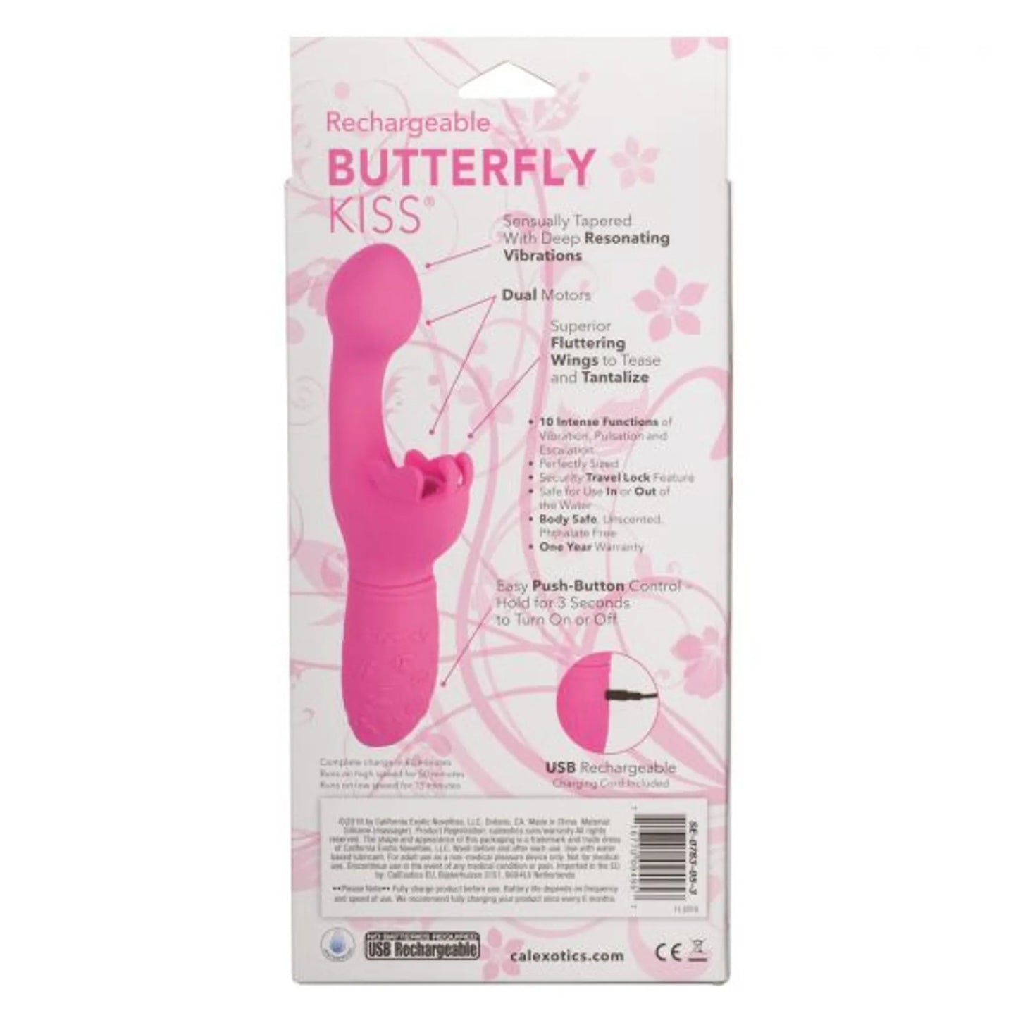 RECHARGEABLE BUTTERFLY KISS PINK