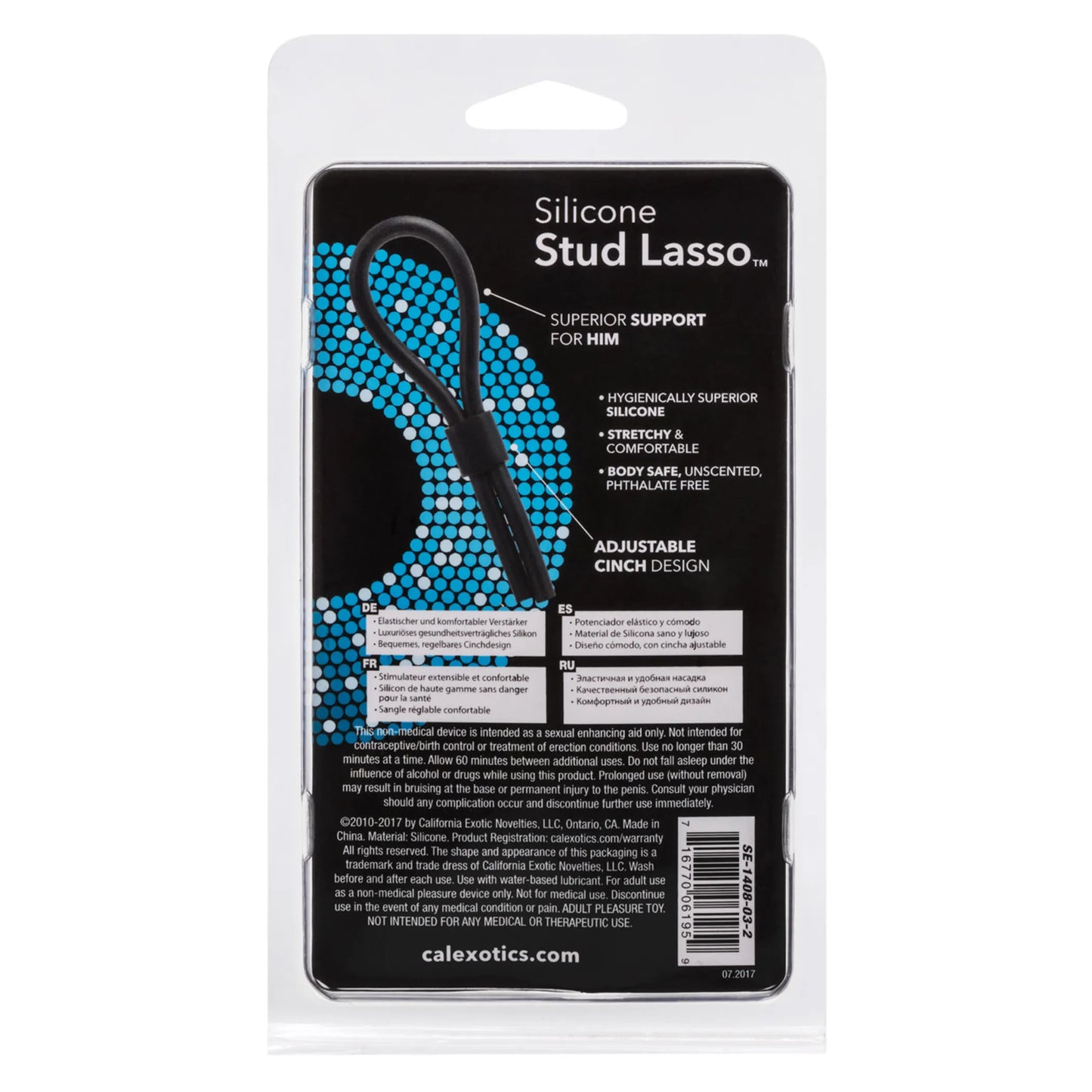 SILICONE STUD LASSO BLACK