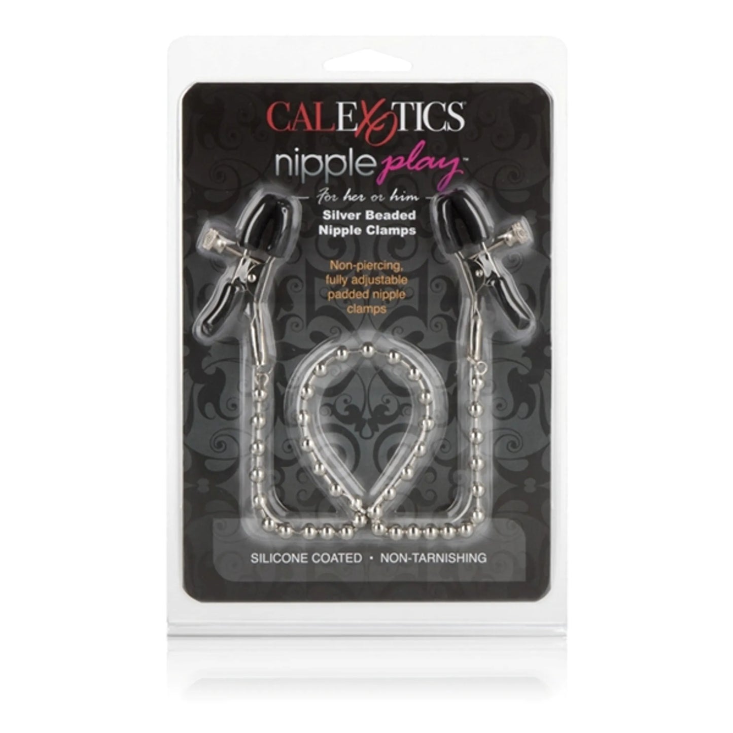 NIPPLE PLAY NIPPLE CLAMPS SILVER BEADED