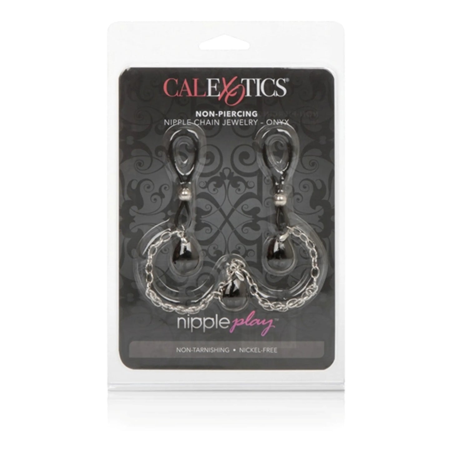 NIPPLE PLAY NON PIERCING NIPPLE CHAIN JEWELRY ONYX