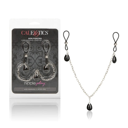 NIPPLE PLAY NON PIERCING NIPPLE CHAIN JEWELRY ONYX