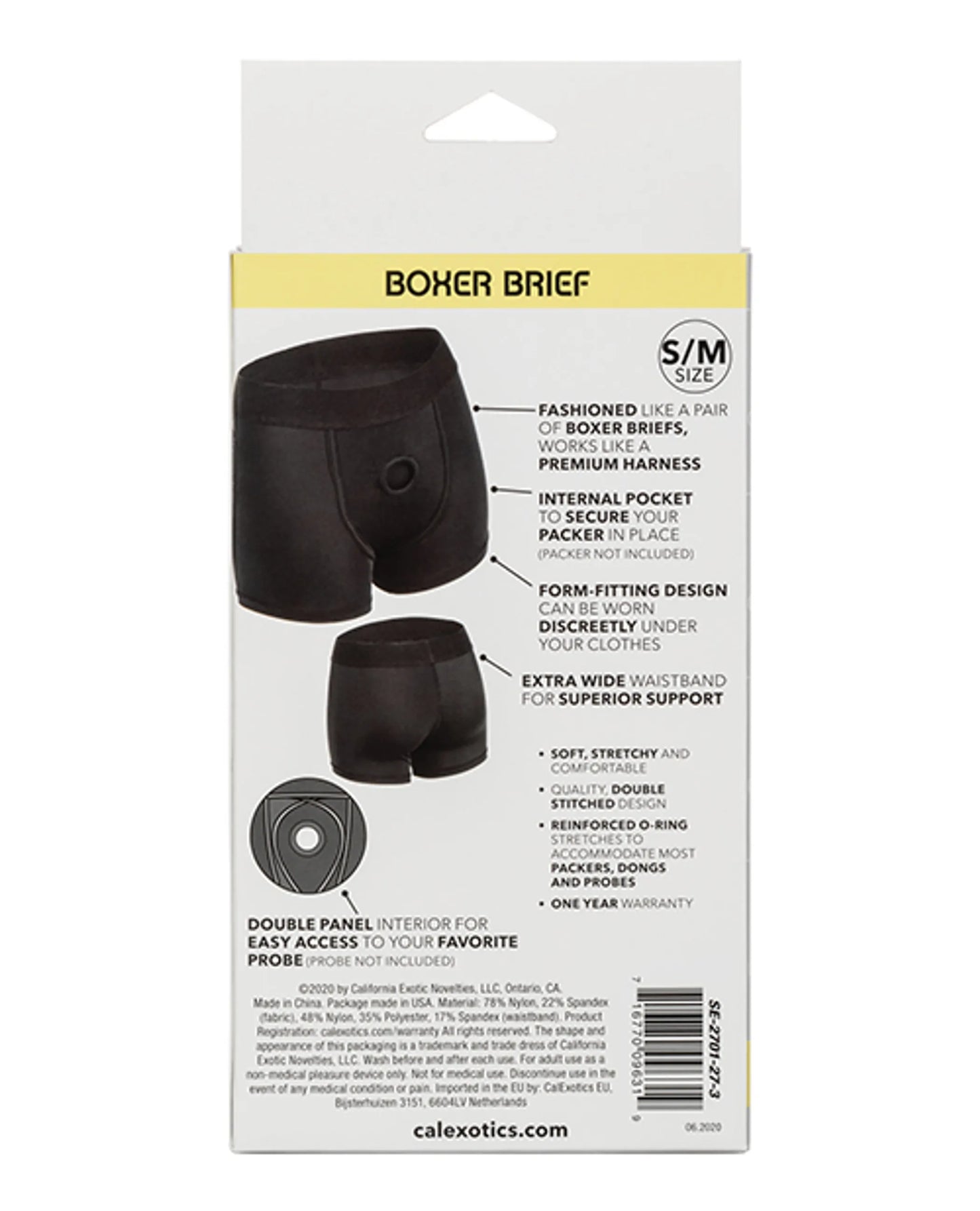BOUNDLESS BOXER BRIEF S/M HARNESS BLACK