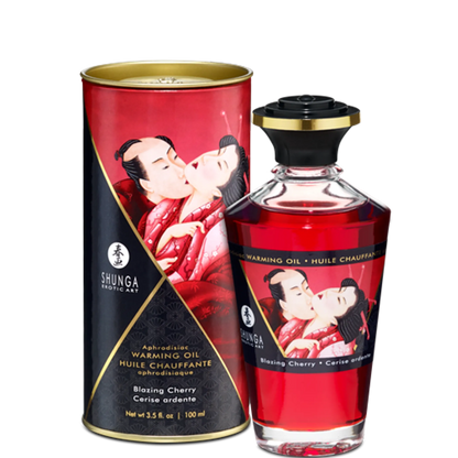 WARMING MASSAGE OIL BLAZING CHERRY 3.5 OZ