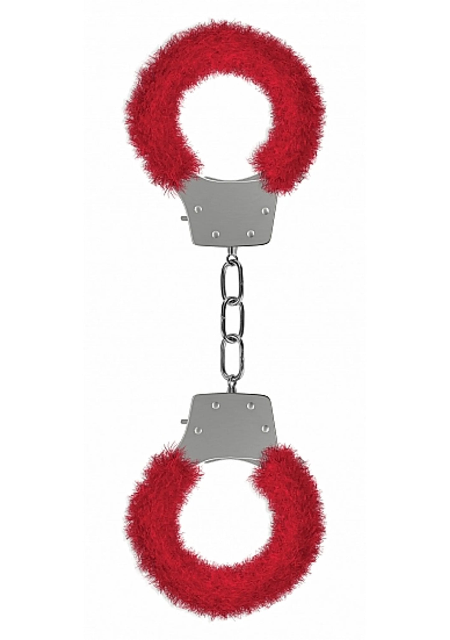 PLEASURE HANDCUFFS FURRY RED