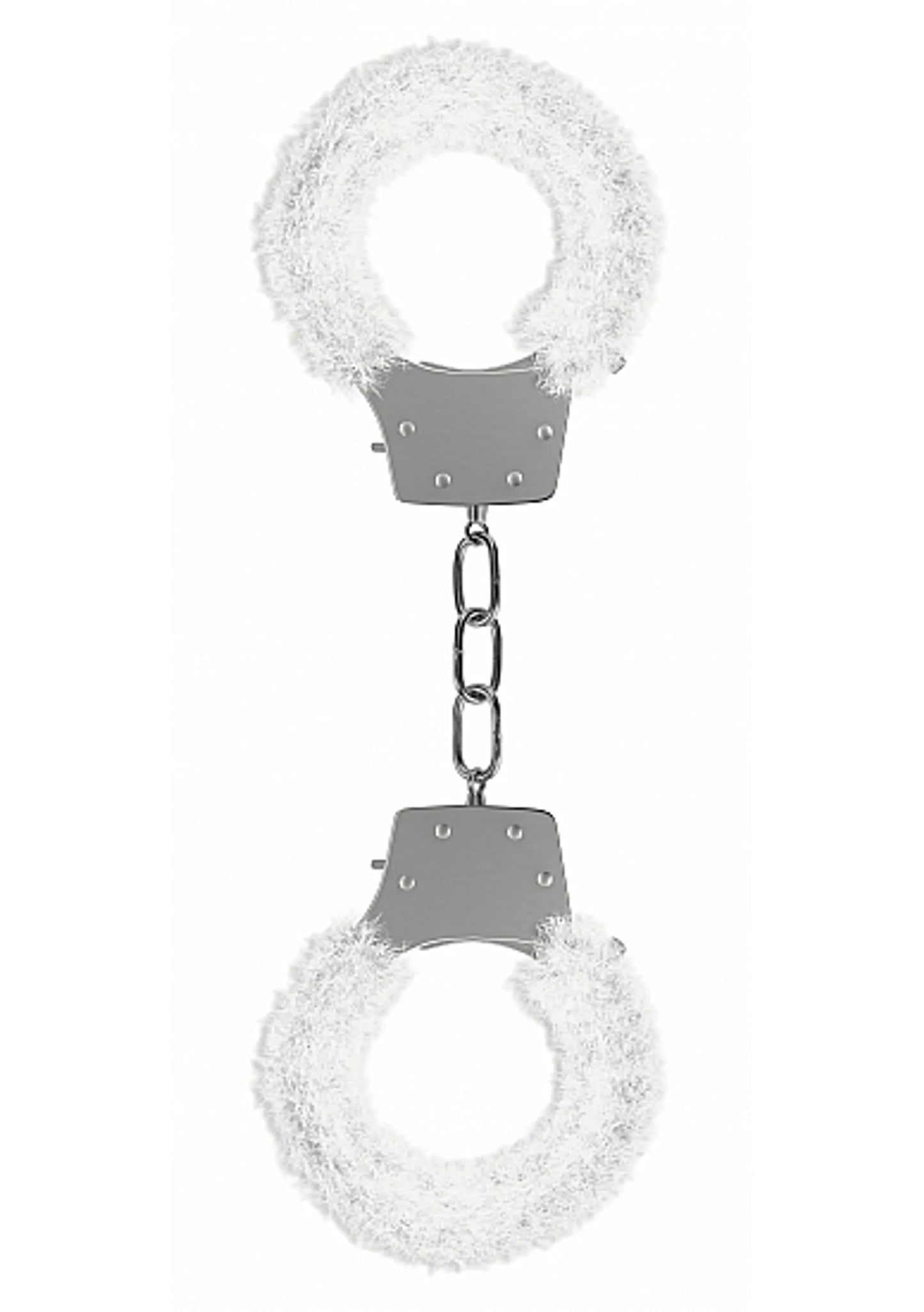 PLEASURE HANDCUFFS FURRY WHITE