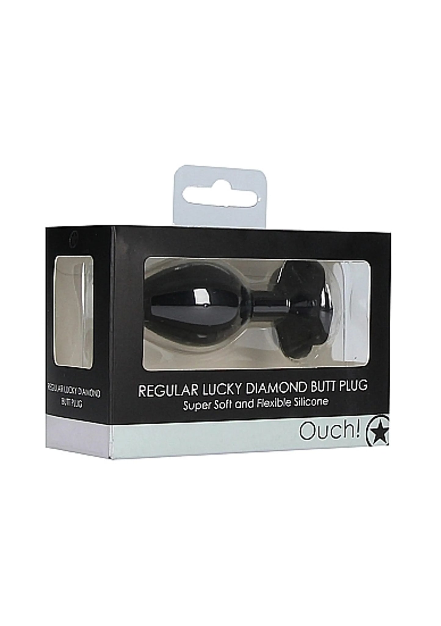 REGULAR LUCKY DIAMOND BUTT PLUG BLACK