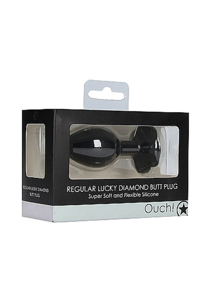 REGULAR LUCKY DIAMOND BUTT PLUG BLACK