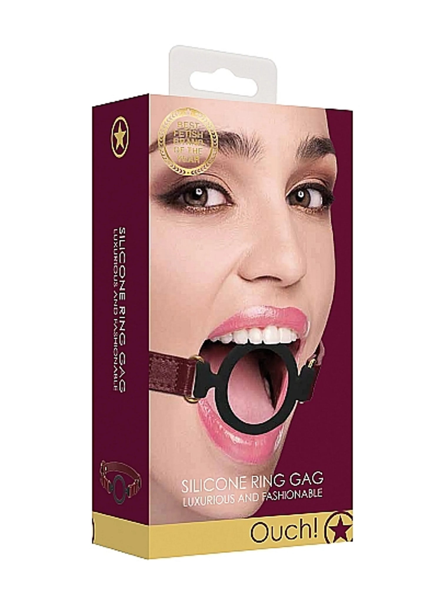 OUCH HALO SILICONE RING GAG BURGUNDY