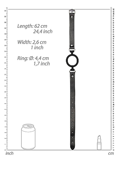B&W SILICONE RING GAG W/ ADJUSTABLE STRAPS
