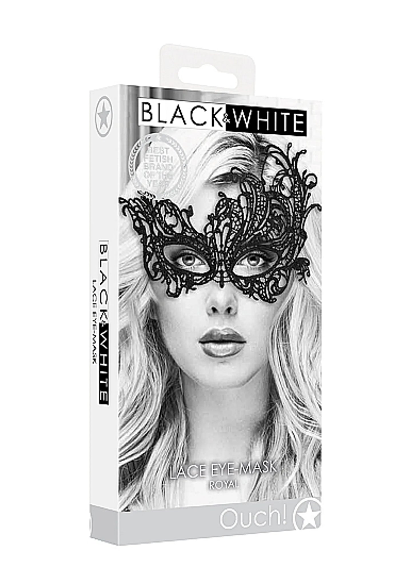 B&W LACE EYE MASK ROYAL