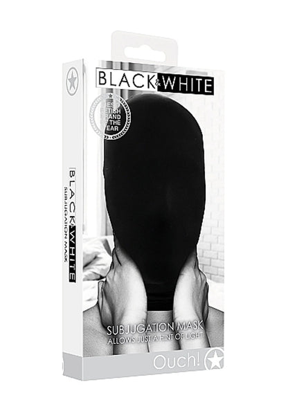 B&W SUBJUGATION MASK ALLOWS JUST A HINT OF LIGHT