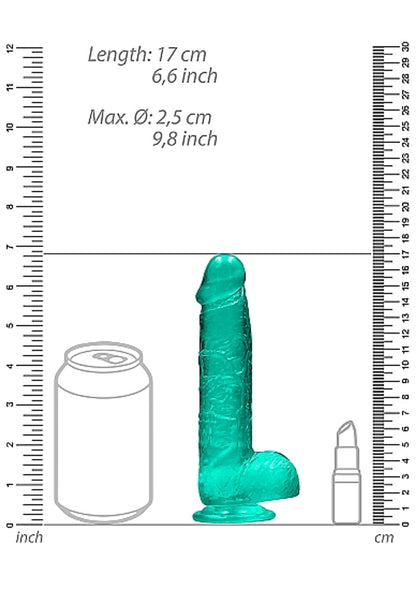 REALROCK 6IN REALISTIC DILDO W/ BALLS TURQUOISE