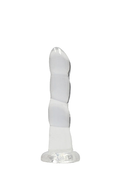 REALROCK NON REALISTIC DILDO W SUCTION CUP 7IN TRANSPARENT