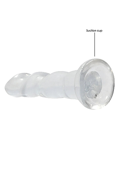 REALROCK NON REALISTIC DILDO W SUCTION CUP 7IN TRANSPARENT
