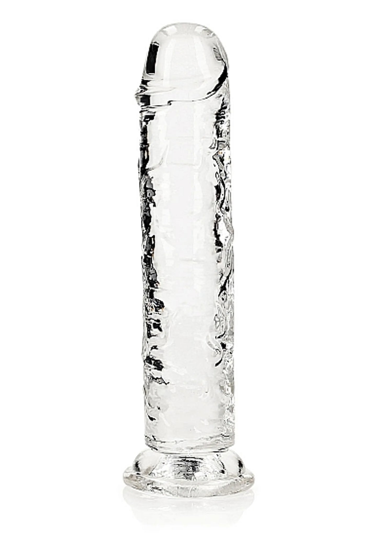 REALROCK STRAIGHT REALISTIC 8 IN DILDO TRANSPARENT