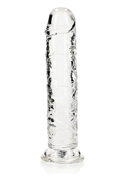 REALROCK STRAIGHT REALISTIC 8 IN DILDO TRANSPARENT