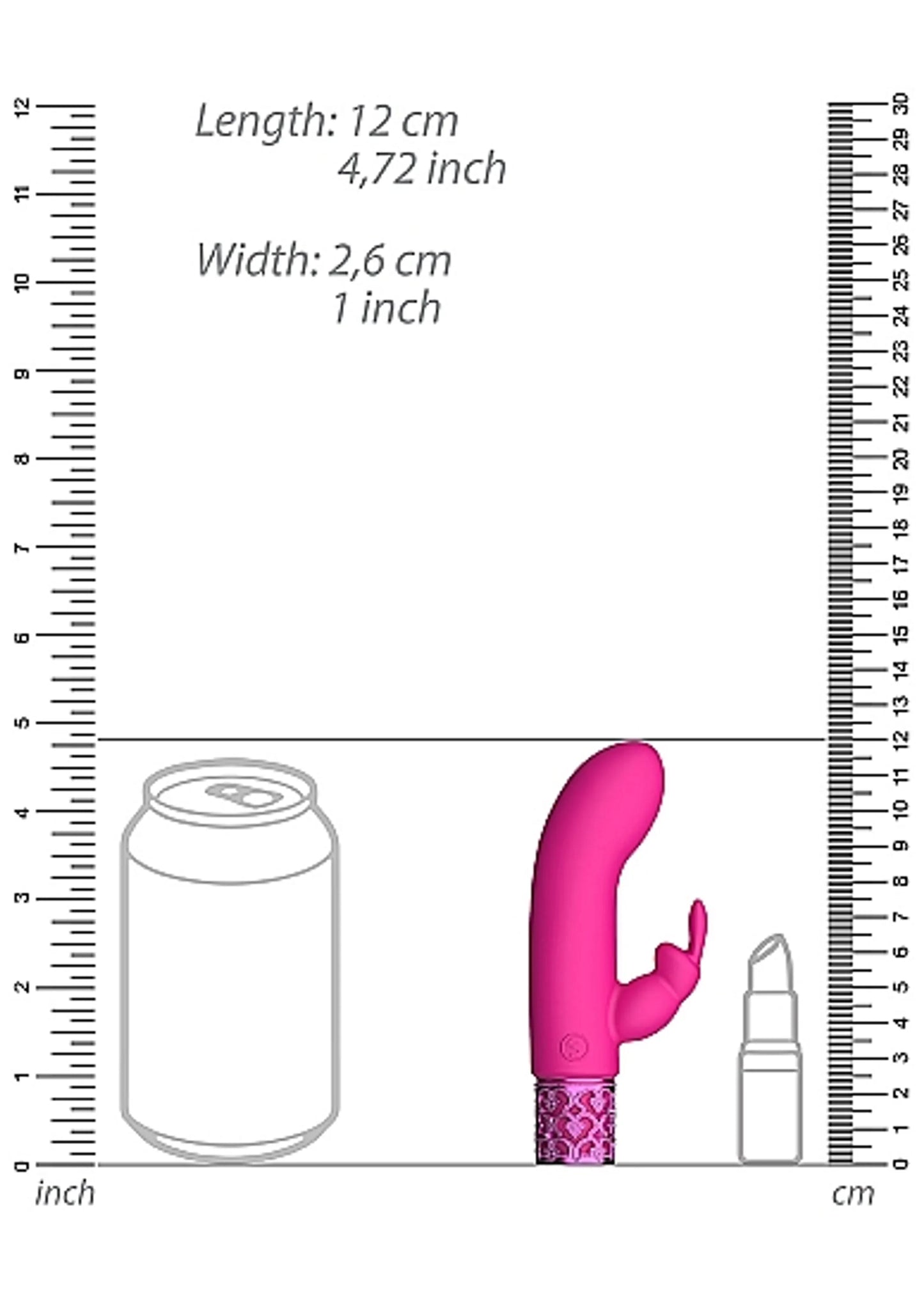 ROYAL GEMS DAZZLING PINK RECHARGEABLE SILICONE BULLET
