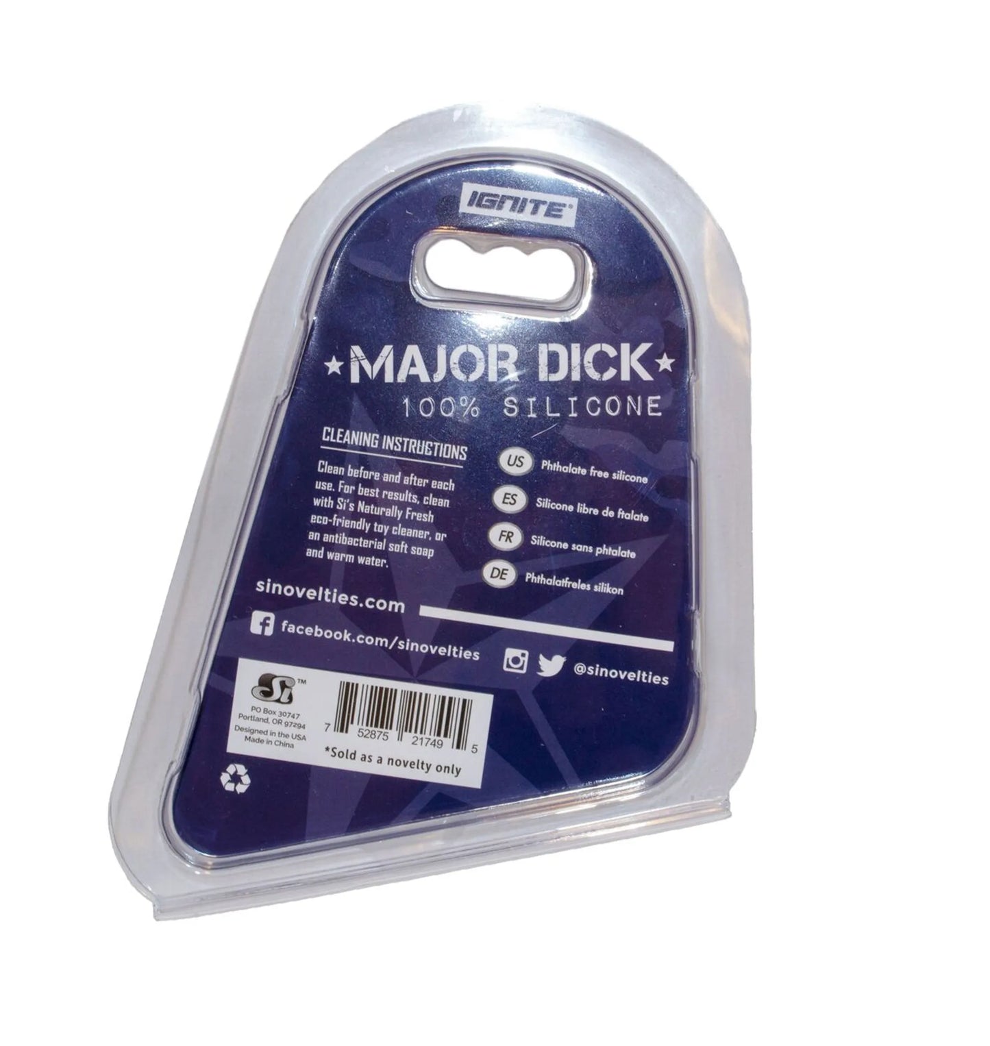 MAJOR DICK COMMANDO SILICONE DONUT BLUE CAMO (1.5IN./38MM)