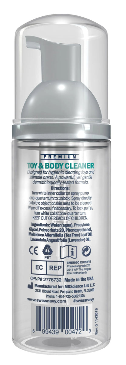 SWISS NAVY TOY & BODY CLEANER FOAMING 1.6 OZ