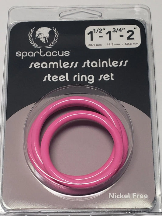 PINK STAINLESS STEEL C-RING SET - 1.5 1.75" 2" "