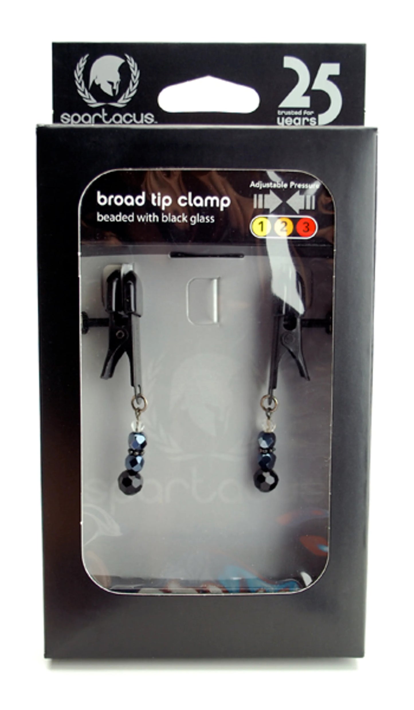 CLAMP BLACK BROAD TIP W/BEADS