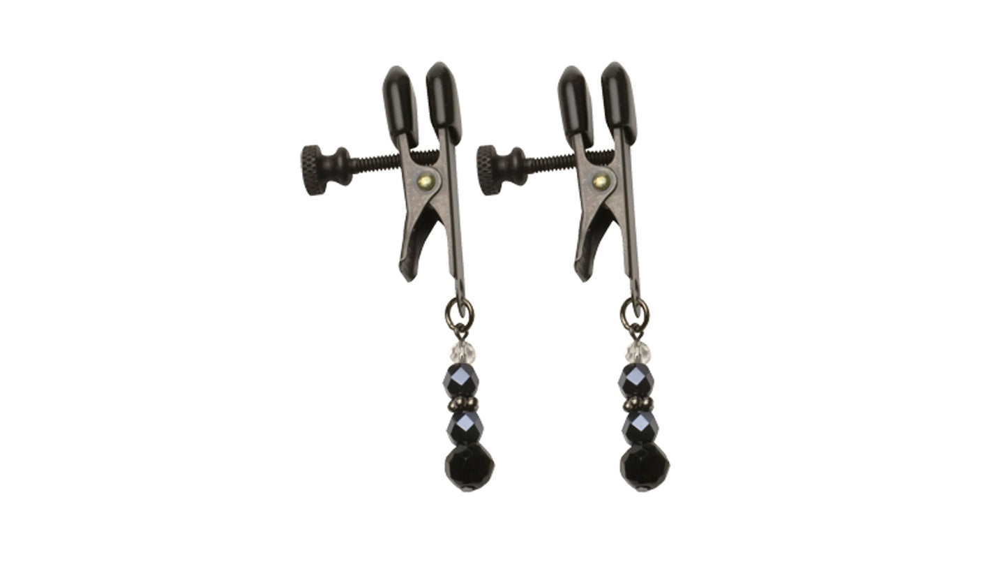 CLAMP BLACK BROAD TIP W/BEADS