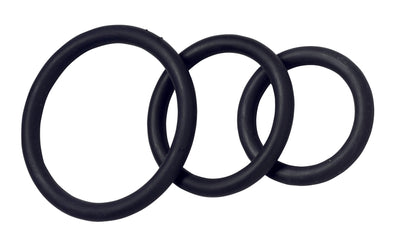 NITRILE COCK RING SET-BLACK
