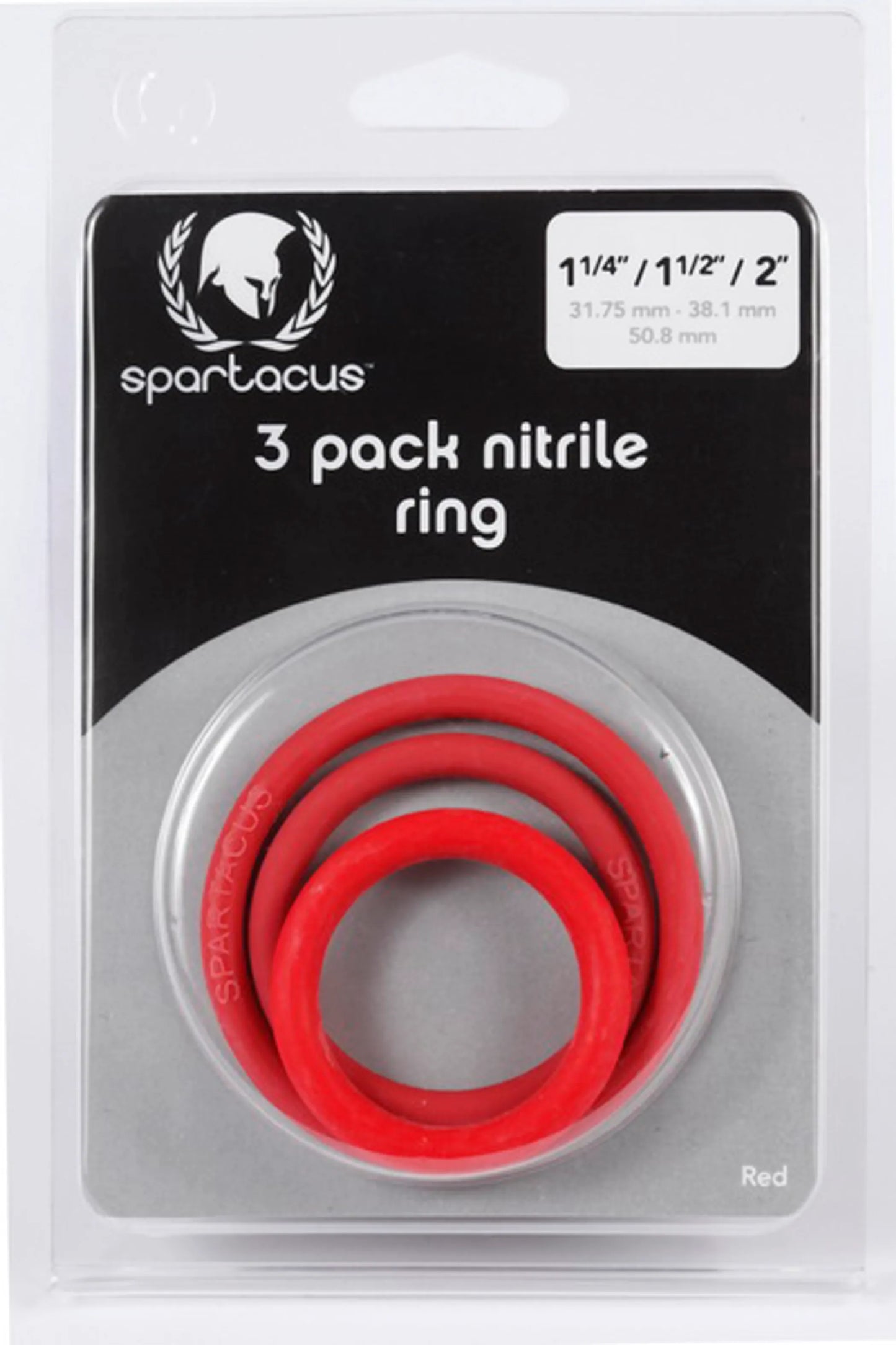 NITRILE COCK RING SET-RED