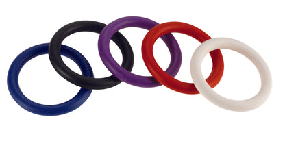 COCK RINGS NITRILE 5PC RAINBOW